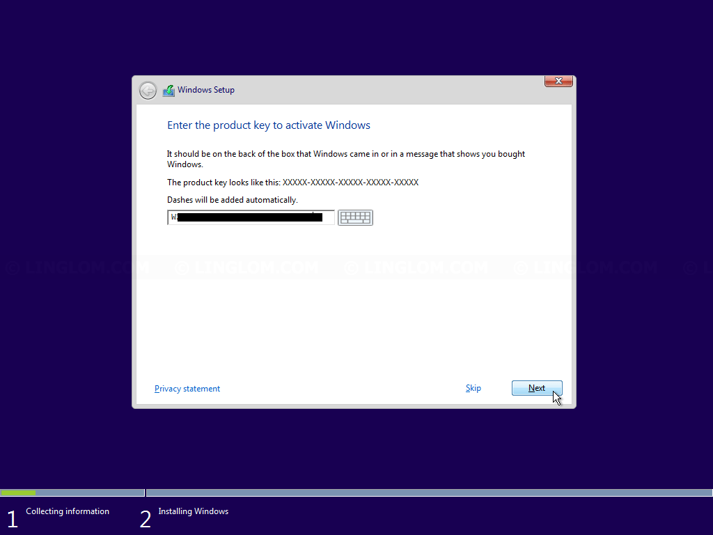 Enter Serial Key In Windows